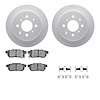 4512-59100 Geospec Brake Rotors w/5000 Advanced Brake Pads Kit & Hardware, 1988-2001 Acura/Honda, Position: Rear - image 1