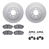 4512-59104 Geospec Brake Rotors w/5000 Advanced Brake Pads Kit & Hardware, 1993-2001 Acura/Honda, Position: Front - image 1