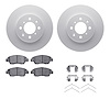 4512-59106 Geospec Brake Rotors w/5000 Advanced Brake Pads Kit & Hardware, 2003-2008 Acura/Honda, Position: Front - image 1
