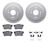 4512-59114 Geospec Brake Rotors w/5000 Advanced Brake Pads Kit & Hardware, 1997-1997 Acura/Honda, Position: Rear - image 1