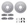 4512-59115 Geospec Brake Rotors w/5000 Advanced Brake Pads Kit & Hardware, 1998-1999 Acura/Honda, Position: Front - image 1