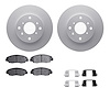 4512-59116 Geospec Brake Rotors w/5000 Advanced Brake Pads Kit & Hardware, 1998-2002 Acura/Honda, Position: Front - image 1