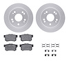 4512-59117 Geospec Brake Rotors w/5000 Advanced Brake Pads Kit & Hardware, 1997-2015 Acura/Honda, Position: Rear - image 1