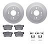 4512-59119 Geospec Brake Rotors w/5000 Advanced Brake Pads Kit & Hardware, 1998-1999 Acura/Honda, Position: Rear - image 1