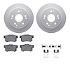 4512-59121 Geospec Brake Rotors w/5000 Advanced Brake Pads Kit & Hardware, 1998-2002 Acura/Honda, Position: Rear - image 1
