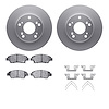 4512-59127 Geospec Brake Rotors w/5000 Advanced Brake Pads Kit & Hardware, 2011-2015 Acura/Honda, Position: Front - image 1