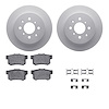 4512-59129 Geospec Brake Rotors w/5000 Advanced Brake Pads Kit & Hardware, 2001-2005 Acura/Honda, Position: Rear - image 1