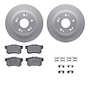 4512-59130 Geospec Brake Rotors w/5000 Advanced Brake Pads Kit & Hardware, Fits Select Acura/Honda, Position: Rear - image 1