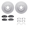4512-59140 Geospec Brake Rotors w/5000 Advanced Brake Pads Kit & Hardware, Fits Select Acura/Honda, Position: Front - image 1