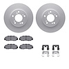4512-59145 Geospec Brake Rotors w/5000 Advanced Brake Pads Kit & Hardware, 1997-2001 Acura/Honda, Position: Front - image 1
