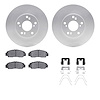 4512-59152 Geospec Brake Rotors w/5000 Advanced Brake Pads Kit & Hardware, 2003-2021 Acura/Honda, Position: Front - image 1