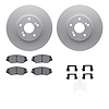 4512-59156 Geospec Brake Rotors w/5000 Advanced Brake Pads Kit & Hardware, 2003-2008 Acura/Honda, Position: Front - image 1