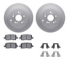 4512-59158 Geospec Brake Rotors w/5000 Advanced Brake Pads Kit & Hardware, 2001-2008 Acura/Honda, Position: Rear - image 1