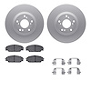 4512-59159 Geospec Brake Rotors w/5000 Advanced Brake Pads Kit & Hardware, 2006-2011 Acura/Honda, Position: Front - image 1