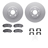 4512-59178 Geospec Brake Rotors w/5000 Advanced Brake Pads Kit & Hardware, 2009-2014 Acura/Honda, Position: Front - image 1