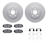 4512-59180 Geospec Brake Rotors w/5000 Advanced Brake Pads Kit & Hardware, 2012-2016 Acura/Honda, Position: Front - image 1