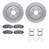 4512-59181 Geospec Brake Rotors w/5000 Advanced Brake Pads Kit & Hardware, Fits Select Acura/Honda, Position: Front - image 1