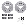4512-59182 Geospec Brake Rotors w/5000 Advanced Brake Pads Kit & Hardware, Fits Select Acura/Honda, Position: Front - image 1