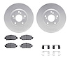 4512-59192 Geospec Brake Rotors w/5000 Advanced Brake Pads Kit & Hardware, 2016-2017 Acura/Honda, Position: Front - image 1