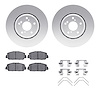 4512-59195 Geospec Brake Rotors w/5000 Advanced Brake Pads Kit & Hardware, Fits Select Acura/Honda, Position: Front - image 1