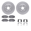 4512-59196 Geospec Brake Rotors w/5000 Advanced Brake Pads Kit & Hardware, Fits Select Acura/Honda, Position: Front - image 1