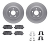 4512-59198 Geospec Brake Rotors w/5000 Advanced Brake Pads Kit & Hardware, Fits Select Acura/Honda, Position: Rear - image 1