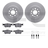4512-59204 Geospec Brake Rotors w/5000 Advanced Brake Pads Kit & Hardware, 2019-2019 Acura/Honda, Position: Rear - image 1