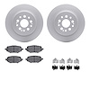 4512-59206 Geospec Brake Rotors w/5000 Advanced Brake Pads Kit & Hardware, Fits Select Acura/Honda, Position: Rear - image 1