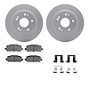 4512-59207 Geospec Brake Rotors w/5000 Advanced Brake Pads Kit & Hardware, Fits Select Acura/Honda, Position: Rear - image 1