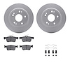 4512-59208 Geospec Brake Rotors w/5000 Advanced Brake Pads Kit & Hardware, Fits Select Acura/Honda, Position: Rear - image 1
