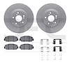4512-59468 Geospec Brake Rotors w/5000 Advanced Brake Pads Kit & Hardware, Fits Select Acura/Honda, Position: Front - image 1