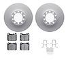 4512-63121 Geospec Brake Rotors w/5000 Advanced Brake Pads Kit & Hardware, 1979-1985 Mercedes-Benz, Position: Front - image 1