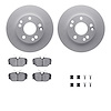 4512-63122 Geospec Brake Rotors w/5000 Advanced Brake Pads Kit & Hardware, 1987-1987 Mercedes-Benz, Position: Front - image 1