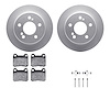 4512-63127 Geospec Brake Rotors w/5000 Advanced Brake Pads Kit & Hardware, 1984-1989 Mercedes-Benz, Position: Rear - image 1