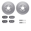 4512-63129 Geospec Brake Rotors w/5000 Advanced Brake Pads Kit & Hardware, 1984-1995 Mercedes-Benz, Position: Front - image 1