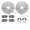 4512-63153 Geospec Brake Rotors w/5000 Advanced Brake Pads Kit & Hardware, 2001-2011 Mercedes-Benz, Position: Front - image 1