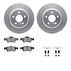 4512-63155 Geospec Brake Rotors w/5000 Advanced Brake Pads Kit & Hardware, 2003-2009 Mercedes-Benz, Position: Rear - image 1
