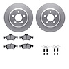 4512-63156 Geospec Brake Rotors w/5000 Advanced Brake Pads Kit & Hardware, 2014-2016 Mercedes-Benz, Position: Rear