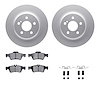 4512-63170 Geospec Brake Rotors w/5000 Advanced Brake Pads Kit & Hardware, 2003-2004 Mercedes-Benz, Position: Rear - image 1