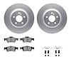 4512-63177 Geospec Brake Rotors w/5000 Advanced Brake Pads Kit & Hardware, 2007-2014 Mercedes-Benz, Position: Rear - image 1