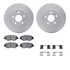 4512-63236 Geospec Brake Rotors w/5000 Advanced Brake Pads Kit & Hardware, Fits Select Mercedes-Benz, Position: Front - image 1