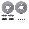 4512-63246 Geospec Brake Rotors w/5000 Advanced Brake Pads Kit & Hardware, Fits Select Multiple Makes/Models, Position: Rear - image 1