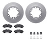 4512-63267 Geospec Brake Rotors w/5000 Advanced Brake Pads Kit & Hardware, Fits Select Multiple Makes/Models, Position: Rear