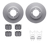 4512-67074 Geospec Brake Rotors w/5000 Advanced Brake Pads Kit & Hardware, 1970-1973 Infiniti/Nissan, Position: Front - image 1