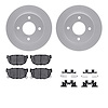 4512-67077 Geospec Brake Rotors w/5000 Advanced Brake Pads Kit & Hardware, 1989-1998 Infiniti/Nissan, Position: Rear - image 1