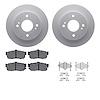 4512-67082 Geospec Brake Rotors w/5000 Advanced Brake Pads Kit & Hardware, 1991-2001 Infiniti/Nissan, Position: Rear