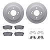 4512-67083 Geospec Brake Rotors w/5000 Advanced Brake Pads Kit & Hardware, 2000-2006 Infiniti/Nissan, Position: Rear