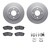 4512-67084 Geospec Brake Rotors w/5000 Advanced Brake Pads Kit & Hardware, 1993-2006 Infiniti/Nissan, Position: Front