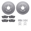 4512-67085 Geospec Brake Rotors w/5000 Advanced Brake Pads Kit & Hardware, 1994-2000 Infiniti/Nissan, Position: Rear - image 1
