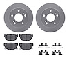 4512-67087 Geospec Brake Rotors w/5000 Advanced Brake Pads Kit & Hardware, 1994-1998 Infiniti/Nissan, Position: Rear - image 1